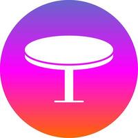 Round Table Glyph Gradient Circle Icon vector