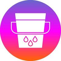 Water Bucket Glyph Gradient Circle Icon vector