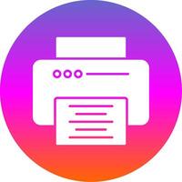 Printer Glyph Gradient Circle Icon vector