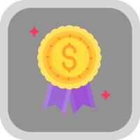 Reward Flat Round Corner Icon vector