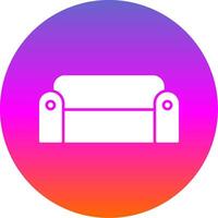 Sofa Glyph Gradient Circle Icon vector