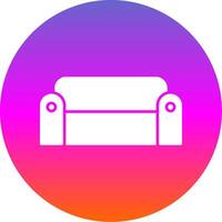 Sofa Glyph Gradient Circle Icon vector