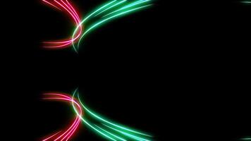 futuriste optique particule lignes écoulement ou en mouvement effet abstrait boucle animation sur noir Contexte video
