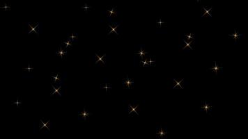 Shining glitter particles motion graphics Glowing stars sparkle with Alpha Channel video