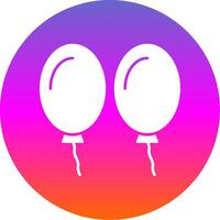 Balloons Glyph Gradient Circle Icon vector