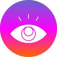 Eye Glyph Gradient Circle Icon vector