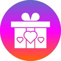 Wedding Present Glyph Gradient Circle Icon vector