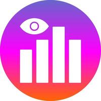 Data Visualization Glyph Gradient Circle Icon vector
