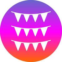Bunting Glyph Gradient Circle Icon vector