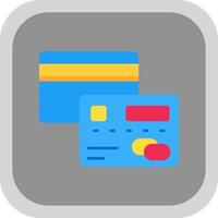 Credit card Flat Round Corner Icon vector