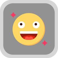 Smile Flat Round Corner Icon vector