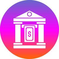 Cash Withdraw Glyph Gradient Circle Icon vector