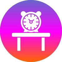 Table Watch Glyph Gradient Circle Icon vector