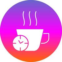 Break Time Glyph Gradient Circle Icon vector