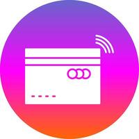 Contactless Glyph Gradient Circle Icon vector