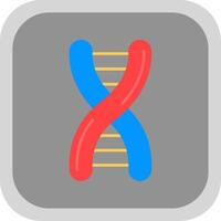 Dna Flat Round Corner Icon vector