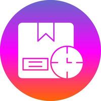 Timein Glyph Gradient Circle Icon vector