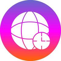 Time Zone Glyph Gradient Circle Icon vector