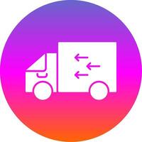 Delivery Glyph Gradient Circle Icon vector