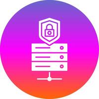 Data Protection Glyph Gradient Circle Icon vector