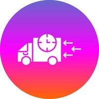 Fast Delivery Glyph Gradient Circle Icon vector