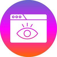Visualization Glyph Gradient Circle Icon vector