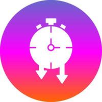 Timer Glyph Gradient Circle Icon vector