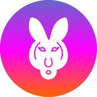 Kangaroo Glyph Gradient Circle Icon vector