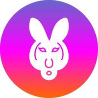 Kangaroo Glyph Gradient Circle Icon vector