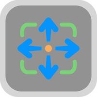 Move Flat Round Corner Icon vector