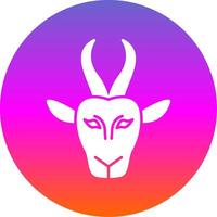 Gazelle Glyph Gradient Circle Icon vector