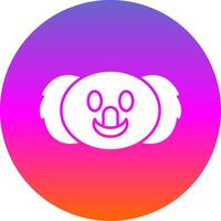 Koala Glyph Gradient Circle Icon vector