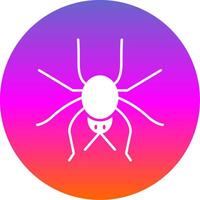 Spider Glyph Gradient Circle Icon vector