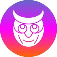 Owl Glyph Gradient Circle Icon vector