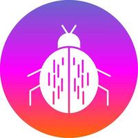 Beetle Glyph Gradient Circle Icon vector