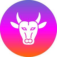 Buffalo Glyph Gradient Circle Icon vector