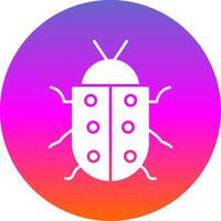 Bug Glyph Gradient Circle Icon vector