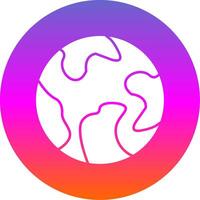 Earth Glyph Gradient Circle Icon vector