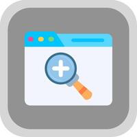 Zoom in Flat Round Corner Icon vector