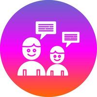 Conversation Glyph Gradient Circle Icon vector