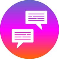 Conversation Glyph Gradient Circle Icon vector