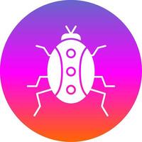 Bug Glyph Gradient Circle Icon vector