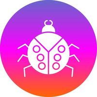 Beetle Glyph Gradient Circle Icon vector