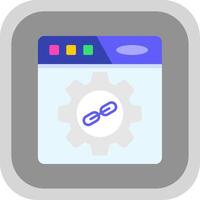 Backlink Flat Round Corner Icon vector