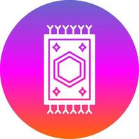 Carpet Glyph Gradient Circle Icon vector
