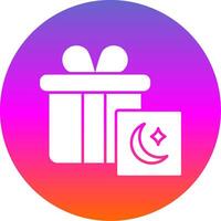 Gifts Glyph Gradient Circle Icon vector