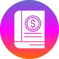 Accounting Book Glyph Gradient Circle Icon vector