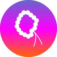 Rosary Glyph Gradient Circle Icon vector