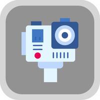 Action camera Flat Round Corner Icon vector