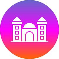 Mosque Glyph Gradient Circle Icon vector